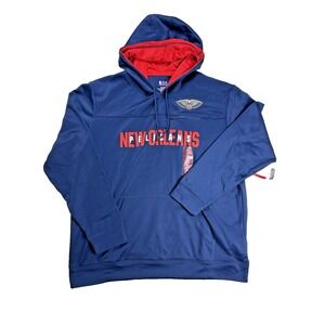 NEW NBA New Orleans Pelicans Hoodie Men's XL Victories Logo DrawString & Zip Top
